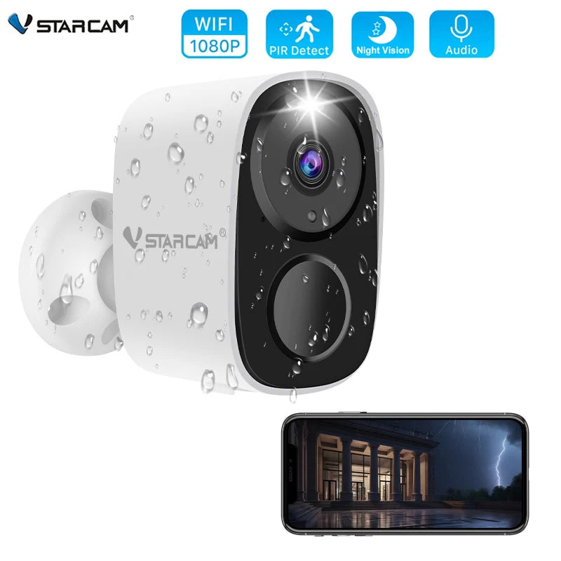 Wireless Wifi Camera CCTV Security Camera Outdoor Full HD 1080P IP Camera with 5000Mah Battery Solar Powered Security Cameras